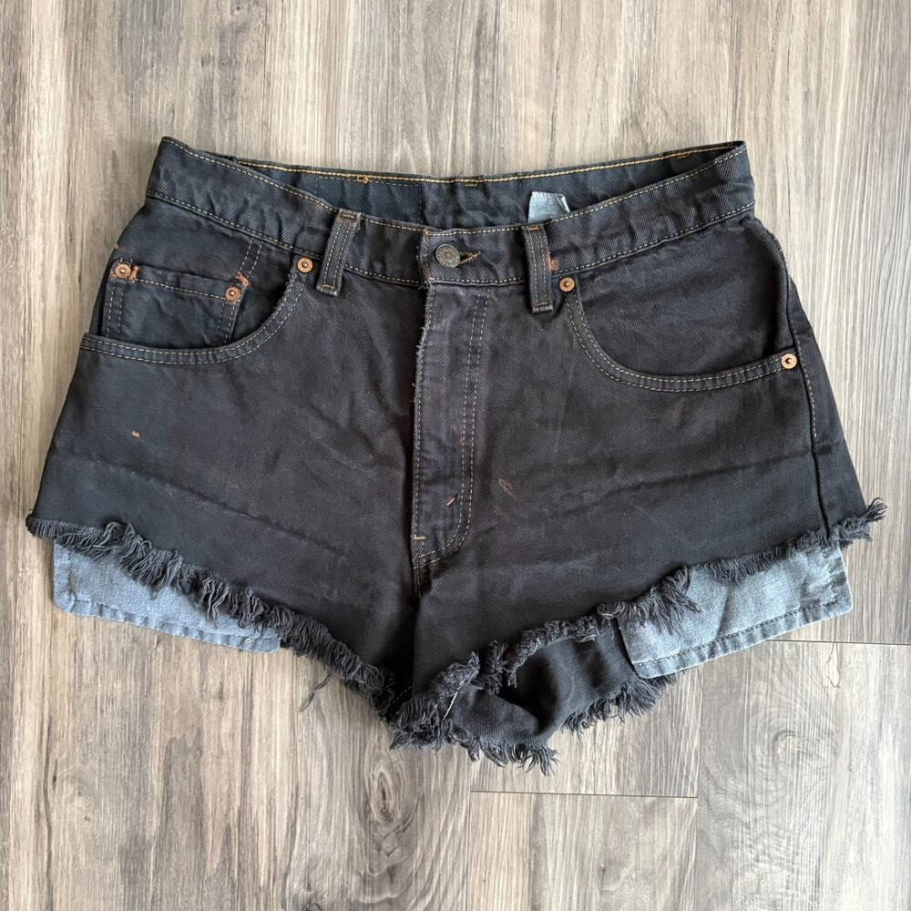 Vintage Levi's Shorts Women's Size 30" Waist CUTOFF Dyed Worn